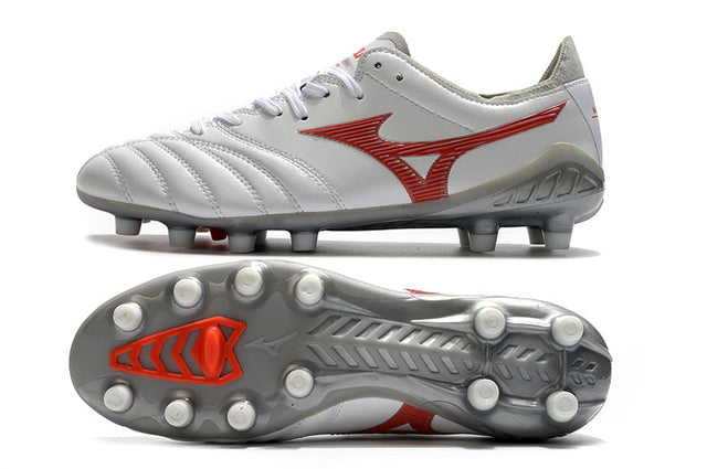Chuteira Mizuno Morelia Neo 3 Campo FG - Branco/Vermelho
