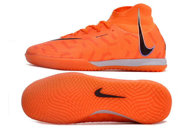 Chuteira Nike React Phantom Luna Elite DF Futsal - Laranja/Preto