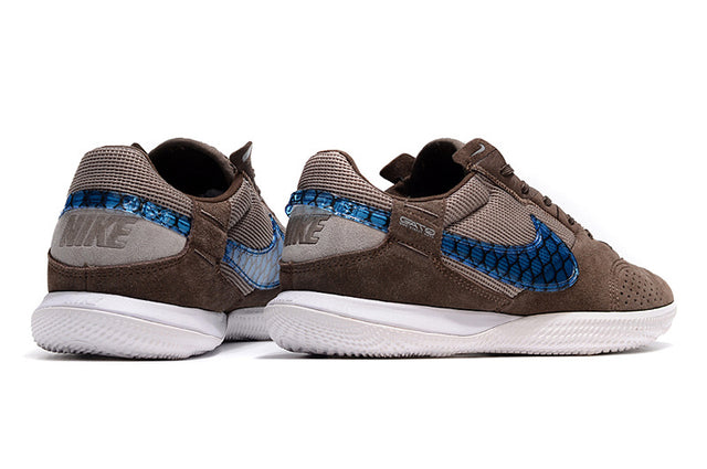 Chuteira Nike Street Gato Futsal IC - Marrom/Azul