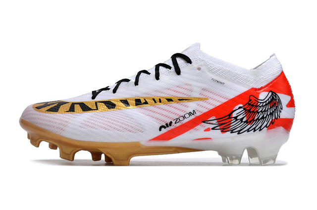 Chuteira Nike Air Zoom Mercurial Vapor 15 Elite FG - Branco/Vermelho
