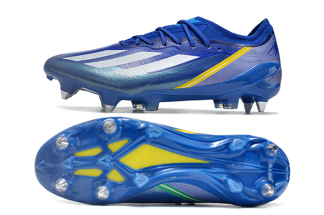 Chuteira Adidas X CrazyFast.1 SG - Azul/Branco