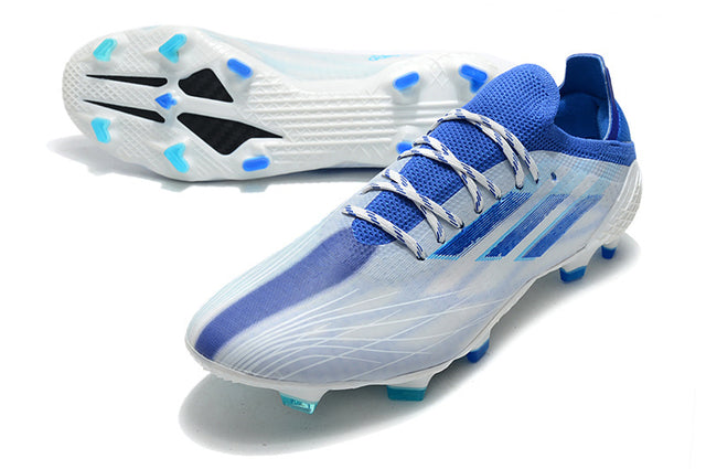 Chuteira Adidas Speedfow.1 FG - Branco/Azul