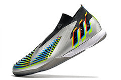 Chuteira Adidas Predator Edge+ Futsal IC - Prata/Preto