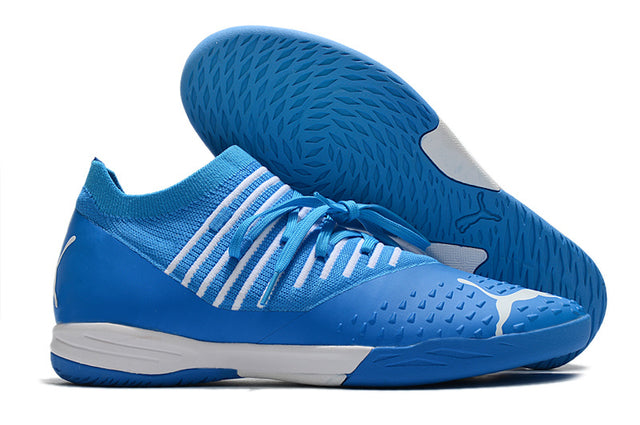 Chuteira Puma Future Z 1.3 Pro Cage - Branco/Azul