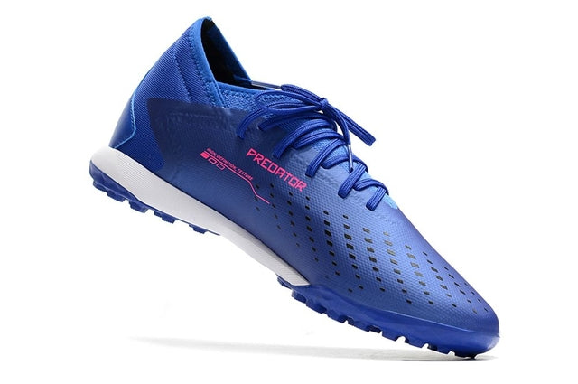 Chuteira Adidas Society Predator Accuracy.3 Society TF - Azul/Roxo