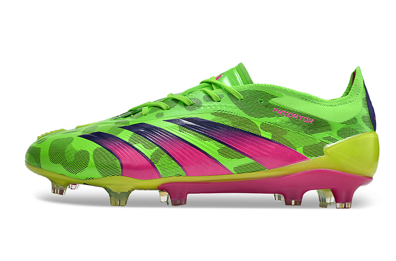 Chuteira Adidas Predator Elite Campo FG - Verde/Rosa