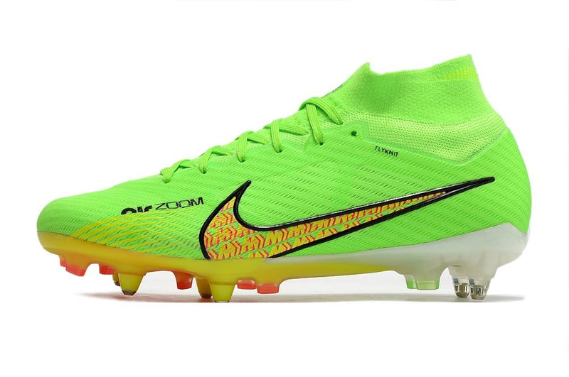 Chuteira Nike Air Zoom Mercurial Superfly 9 Elite SG - Verde/Laranja