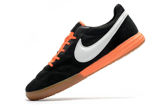 Chuteira Nike Premier 2 Futsal IC - Preto/Branco/laranja