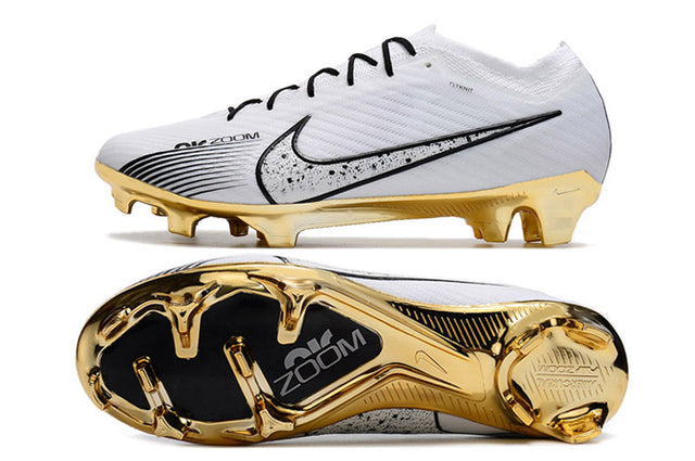 Chuteira Nike Air Zoom Mercurial Vapor 15 Elite FG - Branco/Preto
