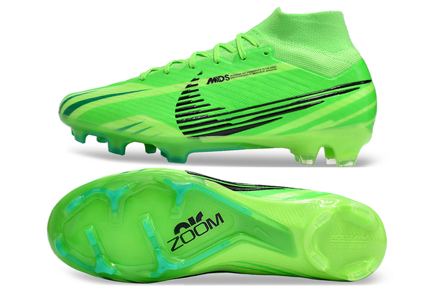 Chuteira Nike Air Zoom Mercurial Superfly 9 Elite Campo - Verde/Preto