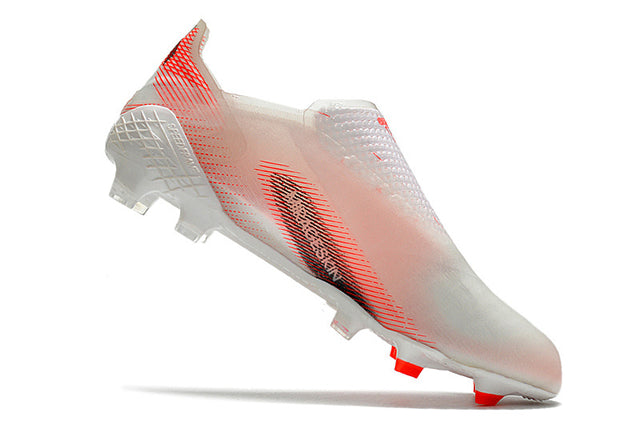 Chuteira Adidas Ghosted+ Campo FG - Branco/Vermelho
