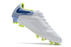 Chuteira Tiempo Legend 9 Elite FG - Branco/Azul/Verde