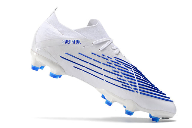 Chuteira Adidas Predator Edge.1 Low Campo FG - Branco/Azul