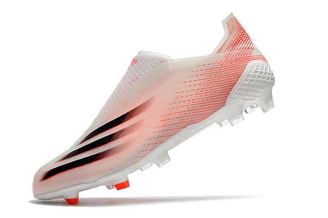 Chuteira Adidas Ghosted+ Campo FG - Branco/Vermelho