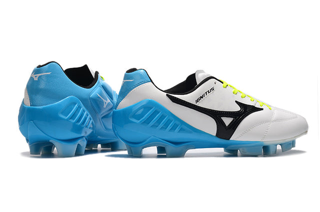 Chuteira Mizuno Wave Ignitus Japan FG - Branco/Azul