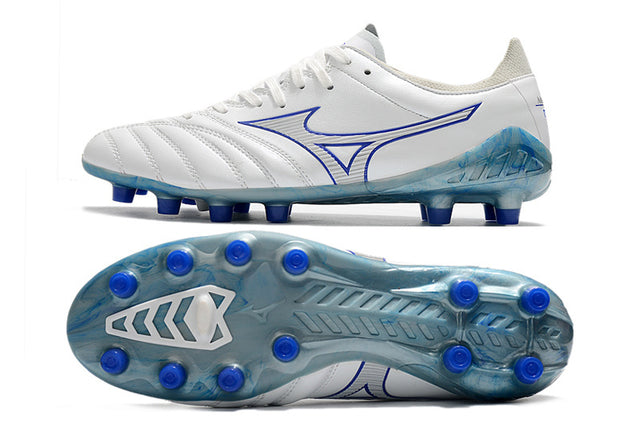 Chuteira Mizuno Morelia Neo 3 Campo FG - Branco/Azul