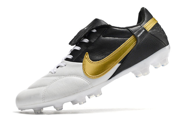 Chuteira Nike Premier 3 FG - Branco/Dourado