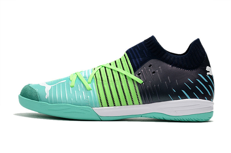 Chuteira Puma Future Z 1.1 Pro Cage - Azul/Verde/Preto