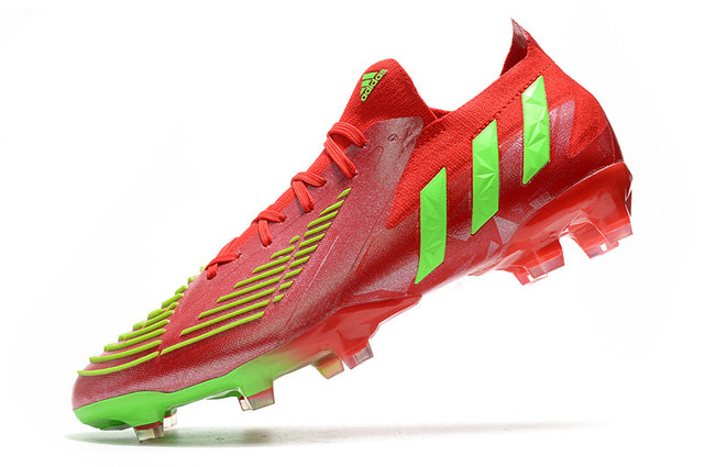 Chuteira Adidas Predator Edge.1 Low Campo FG - Vermelho/Verde