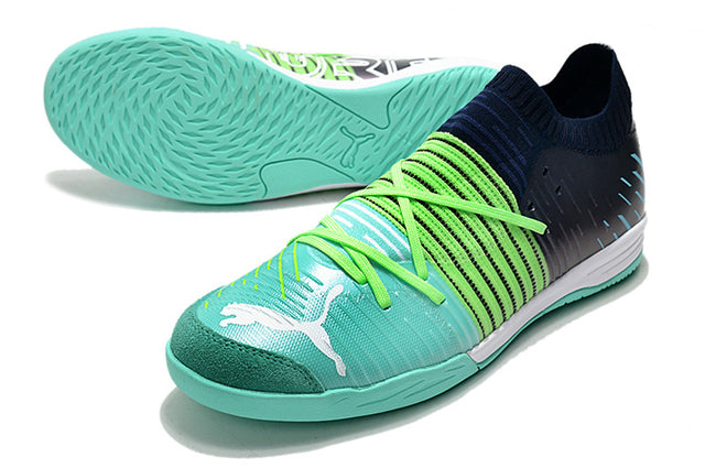 Chuteira Puma Future Z 1.1 Pro Cage - Azul/Verde/Preto