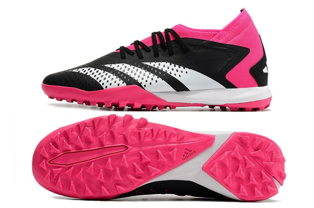 Chuteira Adidas Society Predator Accuracy.3 Society TF - Preto/Rosa