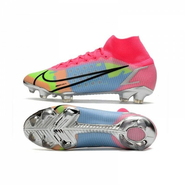 Chuteira Nike Mercurial Superfly 8 Elite Campo FG - Rosa/Azul
