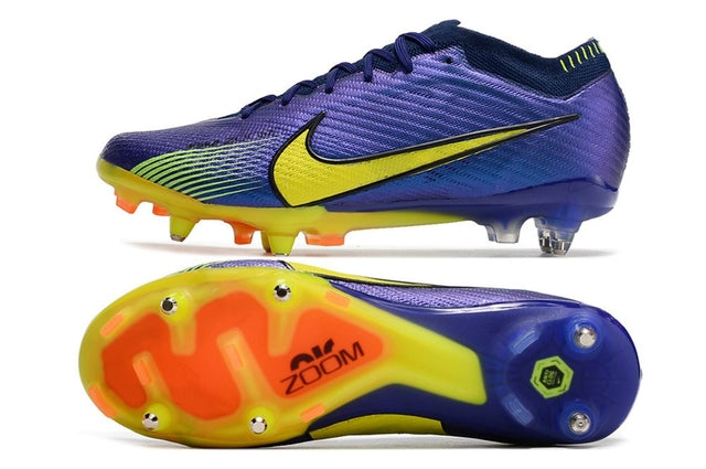 Chuteira Nike Air Zoom Mercurial Vapor 15 Elite SG - Azul/Amarelo