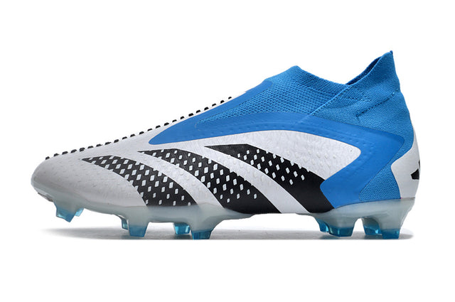Chuteira Adidas Predator Accuracy+ FG - Branco/Azul