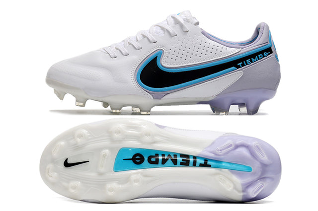 Chuteira Nike Tiempo Legend 9 Elite FG - Branco/Azul