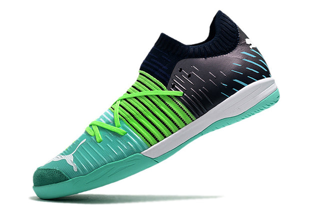 Chuteira Puma Future Z 1.1 Pro Cage - Azul/Verde/Preto