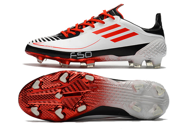 Chuteira Adidas F50 X Ghosted.1 FG - Branco/Vermelho