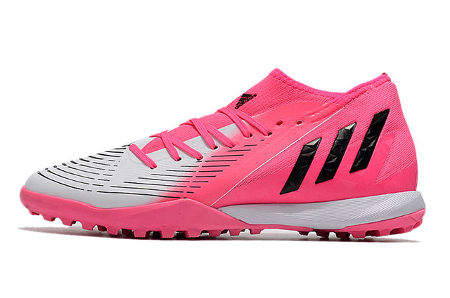 Chuteira Adidas Predator Edge.3 Society TF - Rosa/Branco