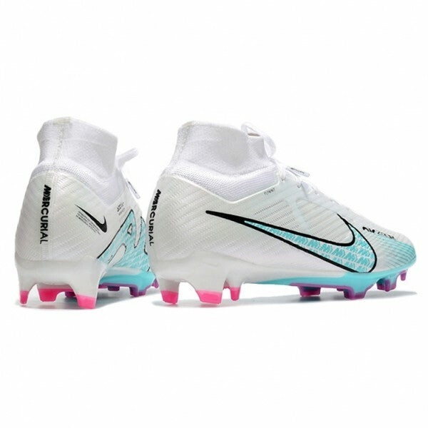 Chuteira Nike Air Zoom Mercurial Superfly 9 Elite - Branco/Azul