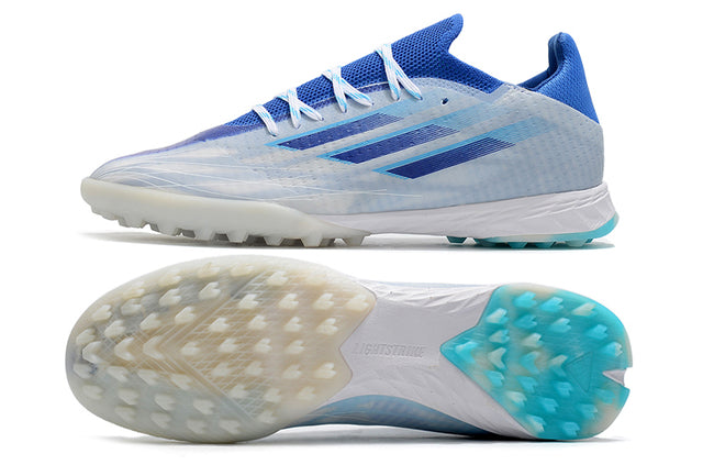 Chuteira Adidas X Speedflow.1 Society TF - Branco/Azul