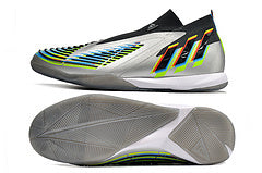 Chuteira Adidas Predator Edge+ Futsal IC - Prata/Preto