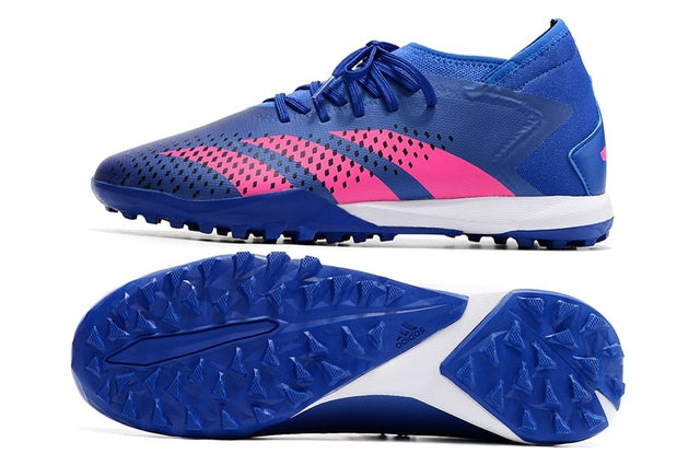 Chuteira Adidas Society Predator Accuracy.3 Society TF - Azul/Roxo