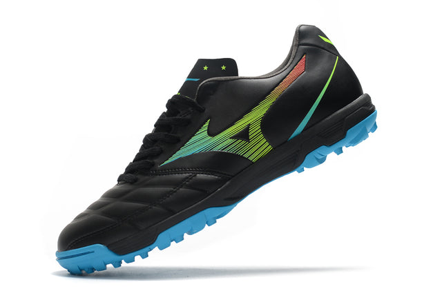 Chuteira Mizuno Rebula 3 Society - Preto/Azul/Verde