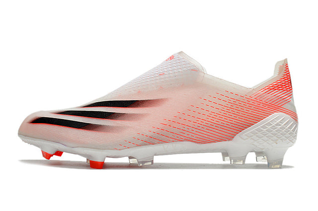 Chuteira Adidas Ghosted+ Campo FG - Branco/Vermelho