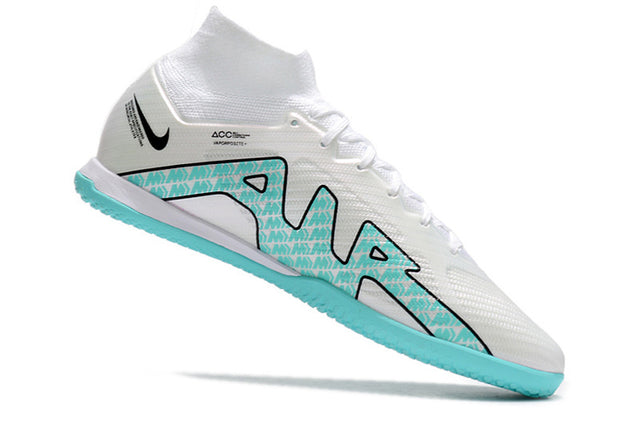Chuteira Nike Mercurial Superfly 9 Elite Futsal IC - Branco/Azul