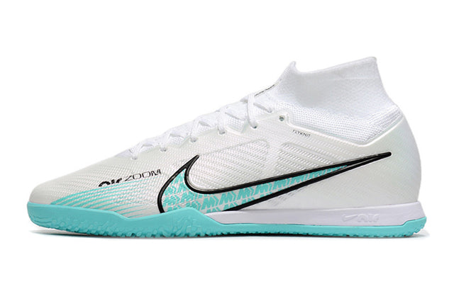 Chuteira Nike Mercurial Superfly 9 Elite Futsal IC - Branco/Azul