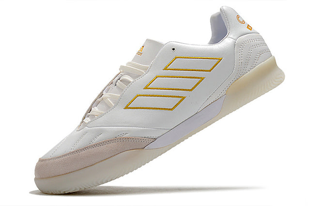 Chuteira Adidas Copa Kapitan 21 Futsal - Branco/Amarelo