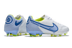 Chuteira Tiempo Legend 9 Elite FG - Branco/Azul/Verde