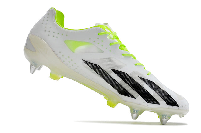 Chuteira Adidas X CrazyFast+ SG - Branco/Verde