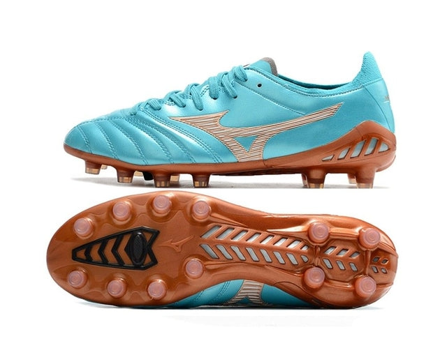 Chuteira Mizuno Morelia Neo 3 Campo FG - Azul/Marrom