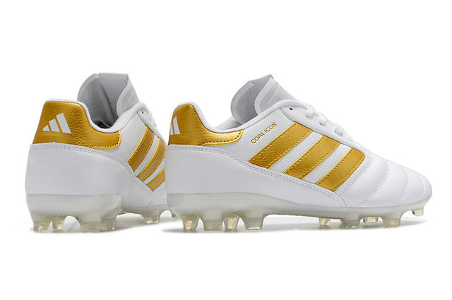Chuteira Adidas Mundial.1 Campo FG - Branco/Amarelo