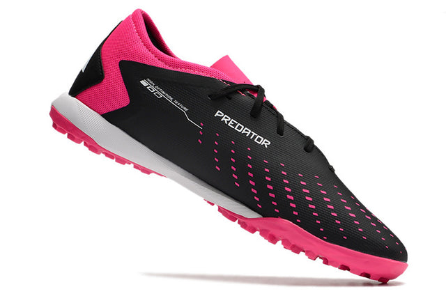 Chuteira Adidas Society Predator Accuracy.3 Low Society TF - Preto/Roxo