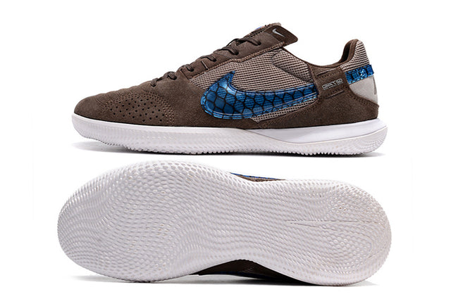 Chuteira Nike Street Gato Futsal IC - Marrom/Azul