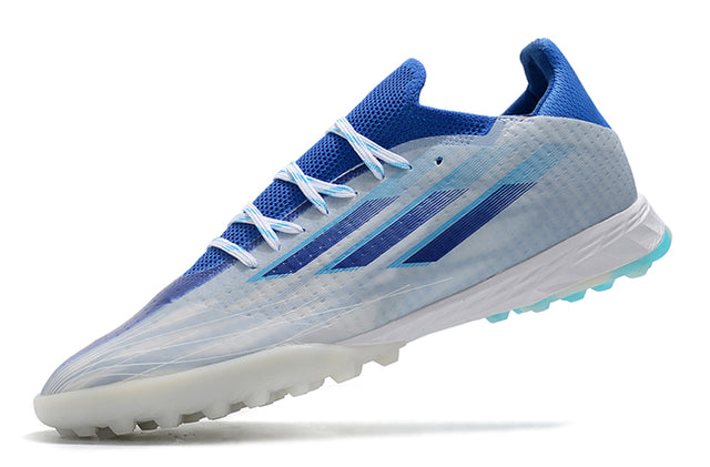 Chuteira Adidas X Speedflow.1 Society TF - Branco/Azul