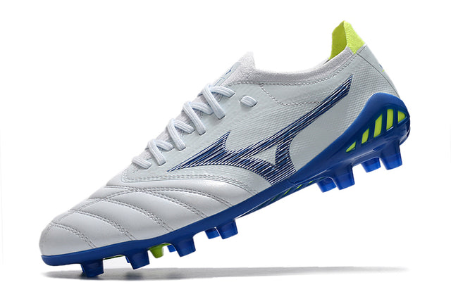 Chuteira Mizuno Morelia Neo 3 Campo FG - Branco/Azul