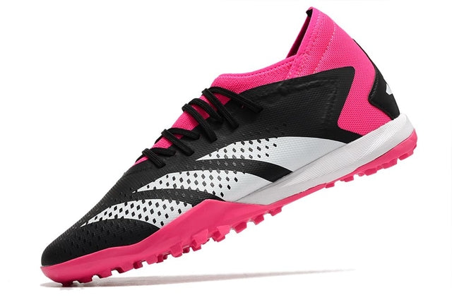Chuteira Adidas Society Predator Accuracy.3 Society TF - Preto/Rosa
